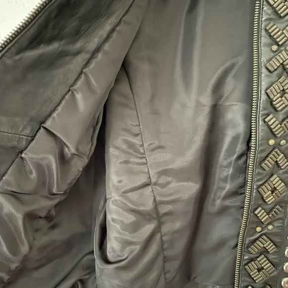 Double D Ranch Black Studded Leather Jacket - Picture 4 of 8